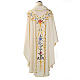 Liturgical vestment in wool with floral embroideries s2