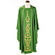 Chasuble in wool with gold flowers and ears of wheat s1