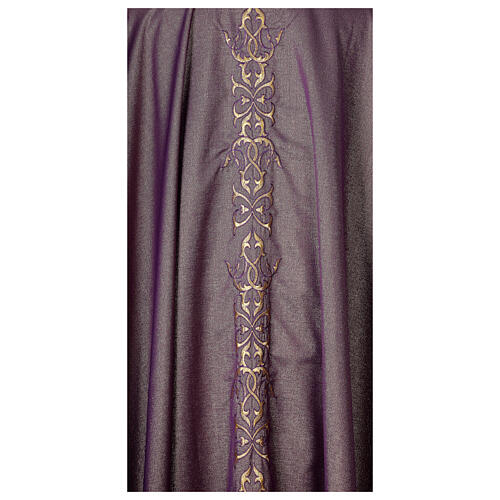 Chasuble liturgique lurex broderies dorées 4