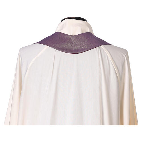 Chasuble liturgique lurex broderies dorées 8