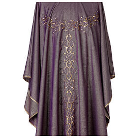 Liturgical Chasuble in lurex with stylized gold motifs
