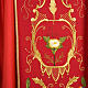 Casulla sacerdotal decoraciones dorada flores colorada lana 100% s6