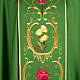 Casula sacerdotale decori oro fiori colorati, pura lana s3