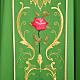 Casula sacerdotale decori oro fiori colorati, pura lana s4