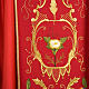 Casula sacerdotale decori oro fiori colorati, pura lana s6