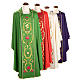 Liturgical Chasuble with floral and gold motifs s1