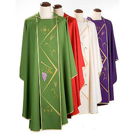 Chasuble liturgique broderies stylisées
