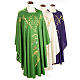 Chasuble liturgique IHS broderies dorées laine s1