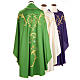 Chasuble liturgique IHS broderies dorées laine s2