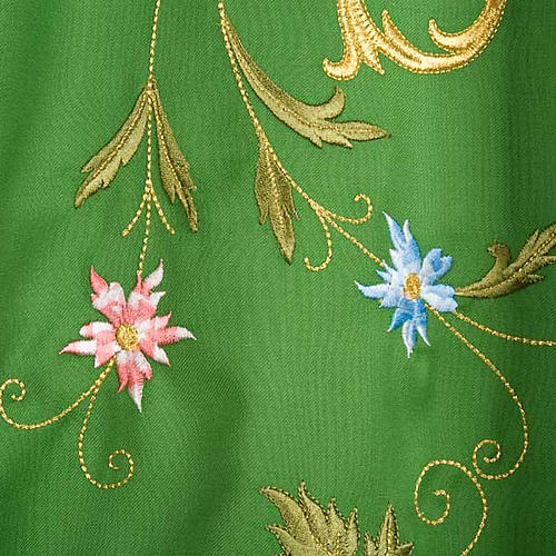 Priest Chasuble in wool with IHS symbol and gold motifs 6