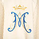 Marian chasuble in wool with metallic motifs s3