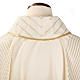 Marian chasuble in wool with metallic motifs s7