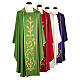 Liturgical vestment in wool with gold ears of wheat s1