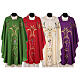 Liturgical Chasuble with gold ears of wheat, grapes and leaves s1