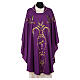 Liturgical Chasuble with gold ears of wheat, grapes and leaves s9