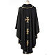 Liturgical vestment, black with gold crosses s2