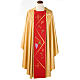 Casula sacerdotale oro stolone rosso decori stilizzati s1