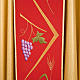 Casula sacerdotale oro stolone rosso decori stilizzati s4
