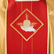Casulla sacerdotal dorada con estolón rojo s3