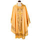 Chasuble dorée shantung croix stylisée s1