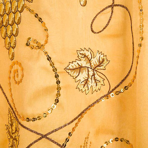 Chasuble with IHS symbol, grapes and ears of wheat - shantung 6