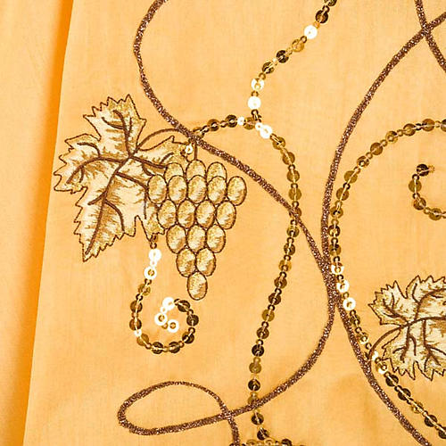 Chasuble dorée shantung IHS raisins épis 5