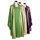 Liturgical Chasuble in wool with gold stripes s1