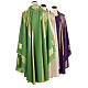 Liturgical Chasuble in wool with gold stripes s2