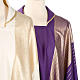 Liturgical Chasuble in wool with gold stripes s5