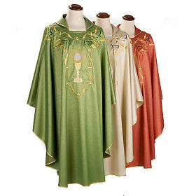 Chasuble with chalice and host, lurex