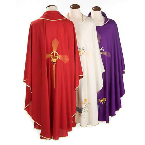 Clergy Chasuble with deer, stoop, loaves and fish 2