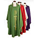 Liturgical vestment with gold ear of wheat, various colors s1