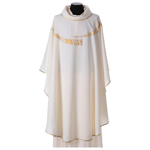 Liturgical vestment with IHS symbol embroidered 5