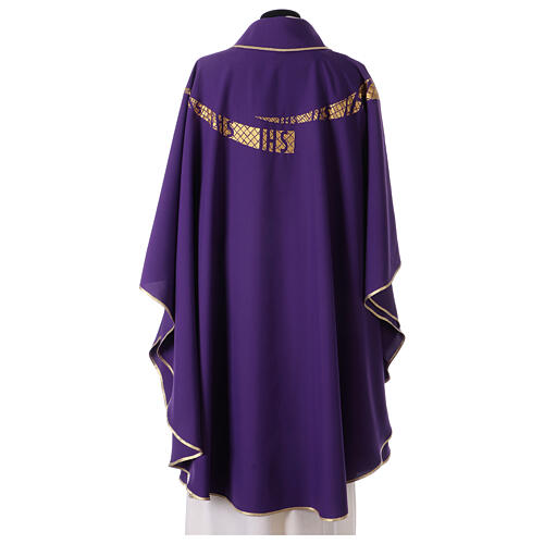 Liturgical vestment with IHS symbol embroidered 9