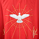 Rote Kasel aus Polyester mit Heiligem Geist und Flammen s3