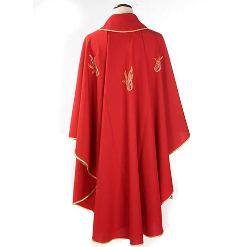 Red Chasuble with Holy Spirit and Flames 2