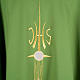 Liturgical vestment with IHS symbol, ears of wheat, chalice s4