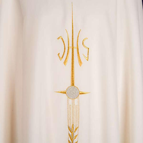 Latin Chasuble with IHS symbol, ears of wheat, chalice 5