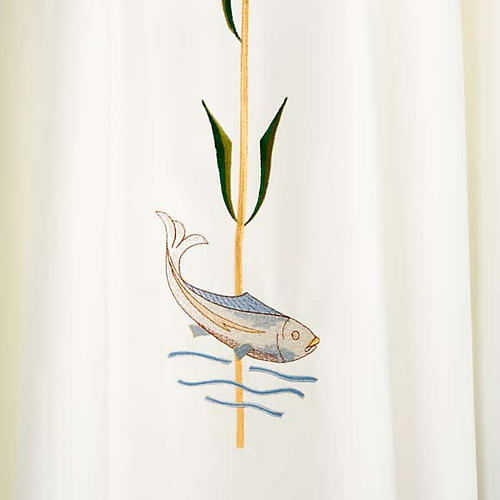 Chasuble with IHS symbol, ears of wheat and fish 6