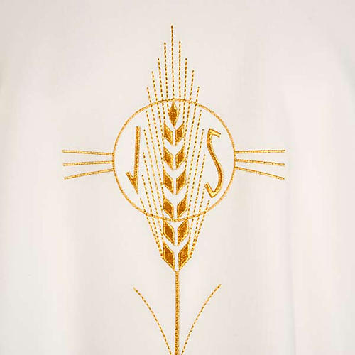 Chasuble with IHS symbol, ears of wheat and fish 7