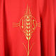 Chasuble with IHS symbol, ears of wheat and fish s5
