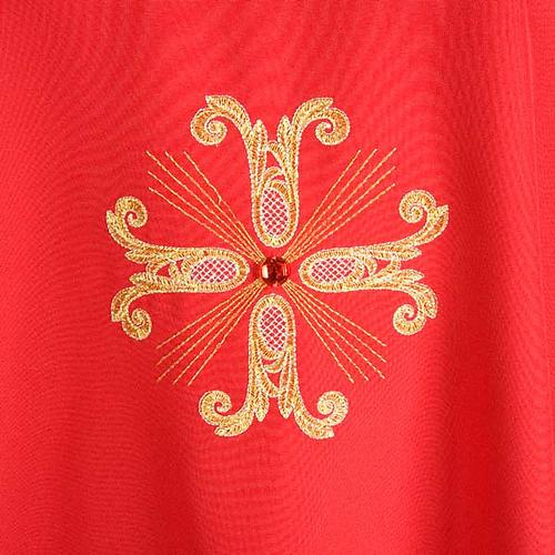 Chasuble with three crosses and glass pearl 4