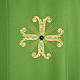 Chasuble liturgique 3 croix et perles verre s3