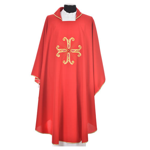 Chasuble with cross and glass pearl 5