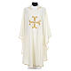Catholic Chasuble with cross and glass pearl s4