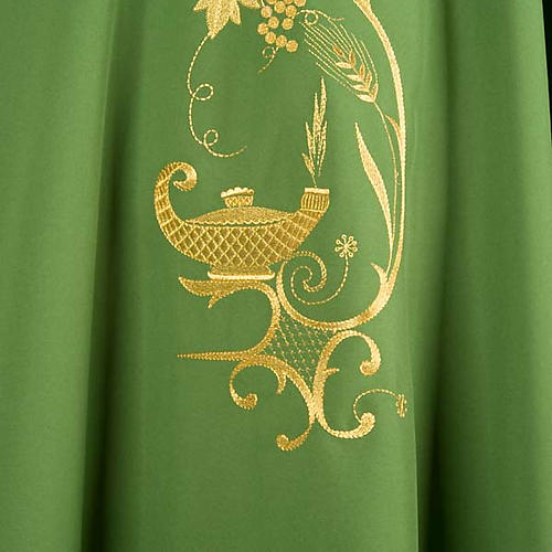 Monastic Chasuble with gold lamp and ears of wheat 3