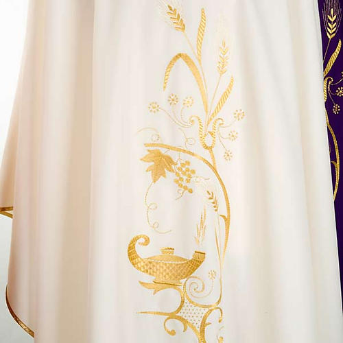 Monastic Chasuble with gold lamp and ears of wheat 5