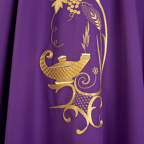 Monastic Chasuble with gold lamp and ears of wheat 7