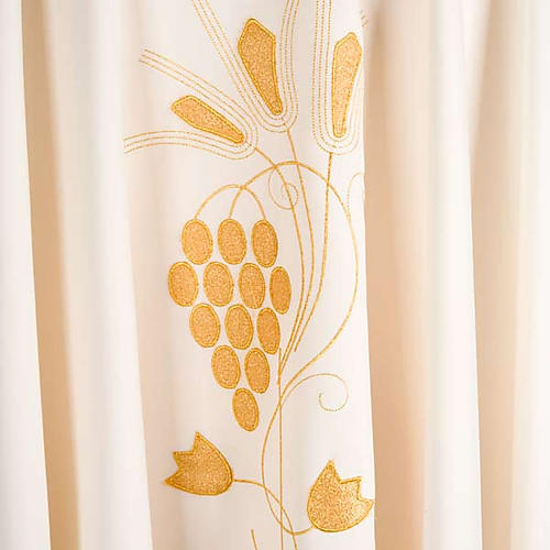 Messgewand aus Polyester mit vergoldenen Ähren und Trauben 4