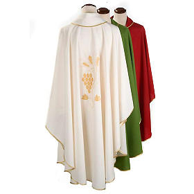 Liturgical vestment with gold grapes and ears of wheat